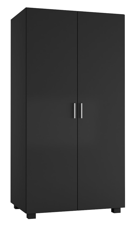 image 1 of Kids 2-Door  Wardrobe | Black | Unit Colour: Black