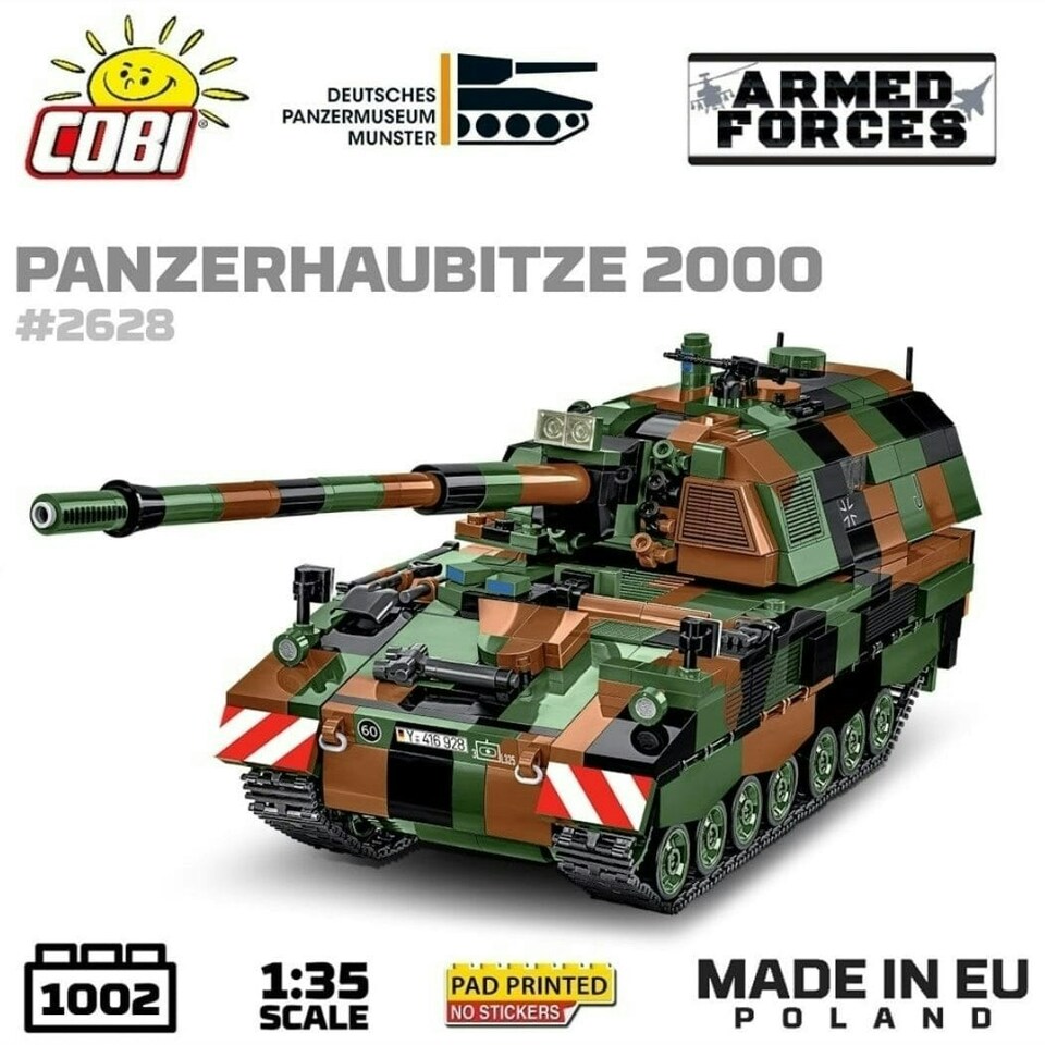 image 1 of Panzerhaubitze 2000 brick tank model - COBI 2628 - 1006 bricks