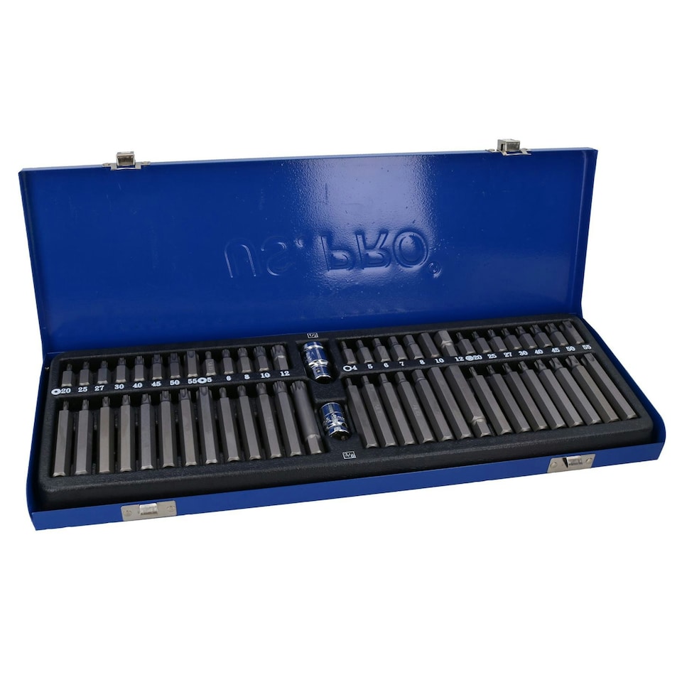 image 1 of Hex / Allen / Torx / Tamper / Star / Spline Sockets 58pc Set 3/8" 1/2" Dr AT910