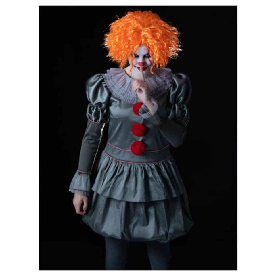 image 1 of Pennywise IT Chapter Two Fancy Dress Costume Ladies Medium - UK 12-14