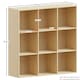 image 3 of Vida Designs Durham 3x3 Cube Storage Bookcase Display Unit, Oak