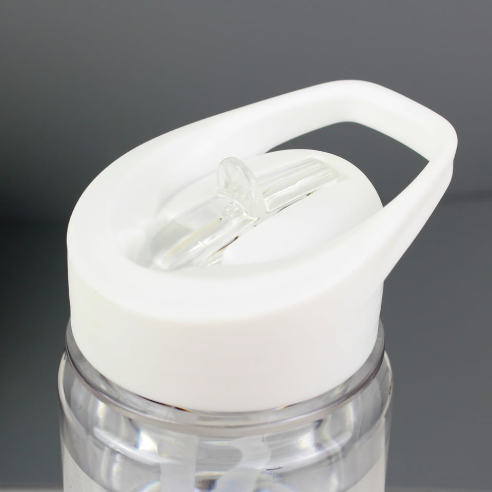 image 1 of Personalised Black 'Hydration Tracker' Water Bottle Clear | One Size
