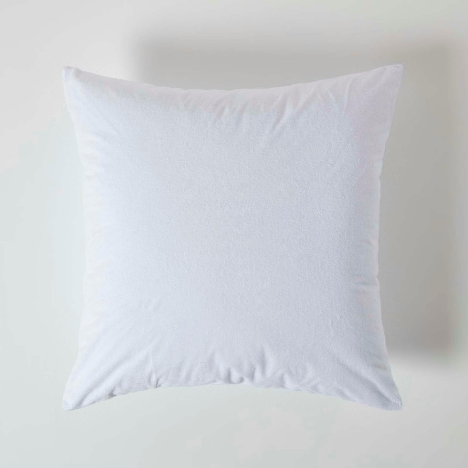 image 1 of Homescapes Terry Towelling Waterproof Pillow Protectors -  65 x 65 cm - Pack of 4 White