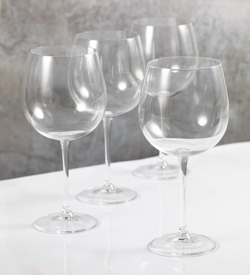 image 1 of Mikasa Gin Goblet Set Clear Crystal 665ml Set of 4