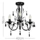 image 6 of ValueLights Odelia 3 Way Black Ceiling Light Chandelier | Black