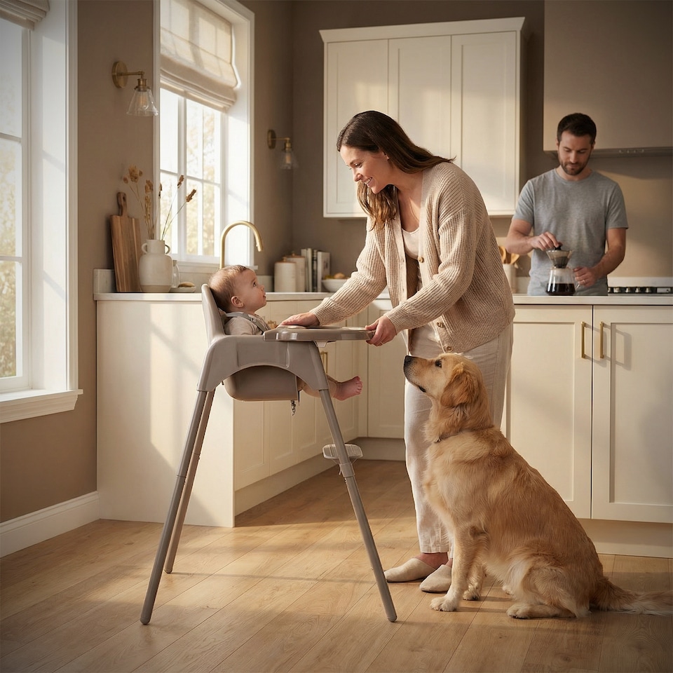 image 1 of Red Kite Feed Me Go Highchair - Truffle