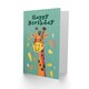 image 2 of Head Cute Animal Drawing Kids Giraffe Child Kids Birthday Card