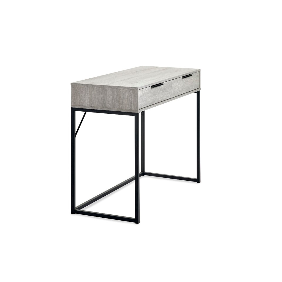 image 1 of Bali 2 Drawer Desk/Dressing Table - Grey Oak Effect
