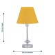 image 4 of Chrome Jewelled Table Lamp with Ochre Yellow Shade Chrome | Red
