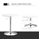 image 5 of HOMCOM Adjustable Height Round Bar Table with Swivel Top Metal White