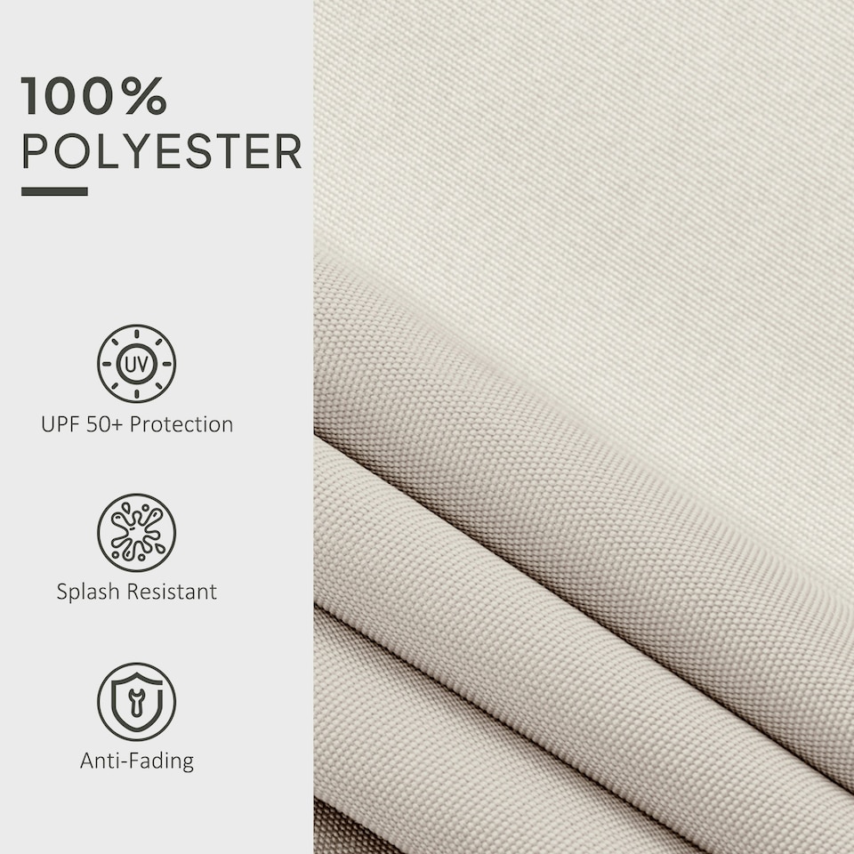 image 1 of Outsunny Replacement Canopy for 3 x 2.5 m Awning (Fabric Only) Cream | Cream