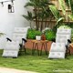 image 8 of Outsunny Garden Lounge Chair Cushions Set of 2, 220gsm Fabric 