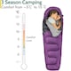 image 3 of Kids Mummy Sleeping Bag - Purple