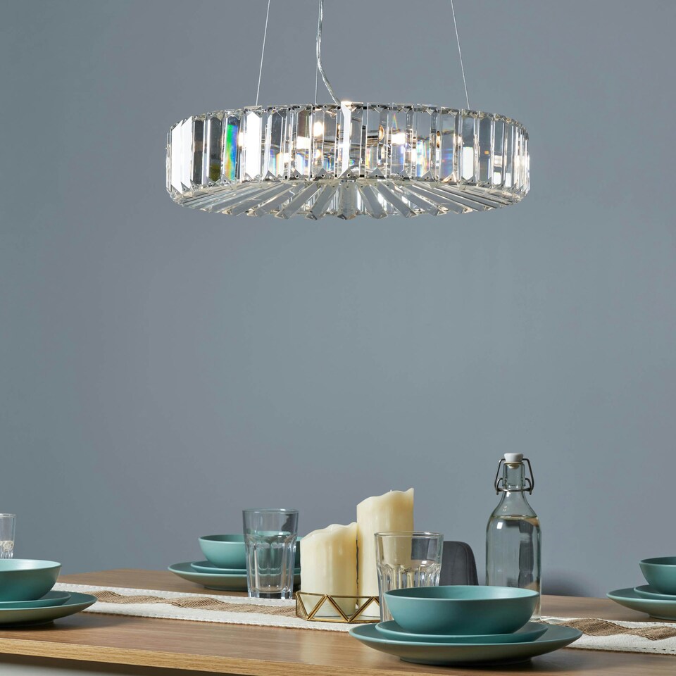 image 1 of BHS Renee 5 Light Pendant, Silver