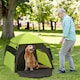 image 2 of PawHut Foldable Dog Cat Tent with Water-Resistant Oxford Cloth, Carry Bag Green