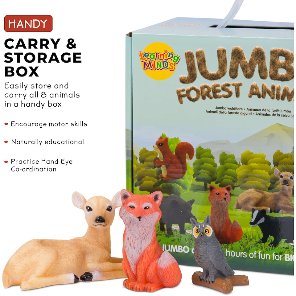 image 1 of Learning Minds Jumbo Forest Animals 8 Pack
