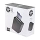 image 5 of Rockingham Forge Angled Universal Knife Block, Black - 20 Slot Capacity