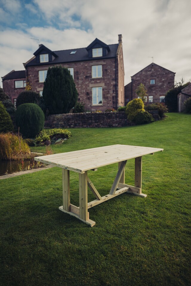 image 1 of Churnet Valley Clover Garden Table | Multi