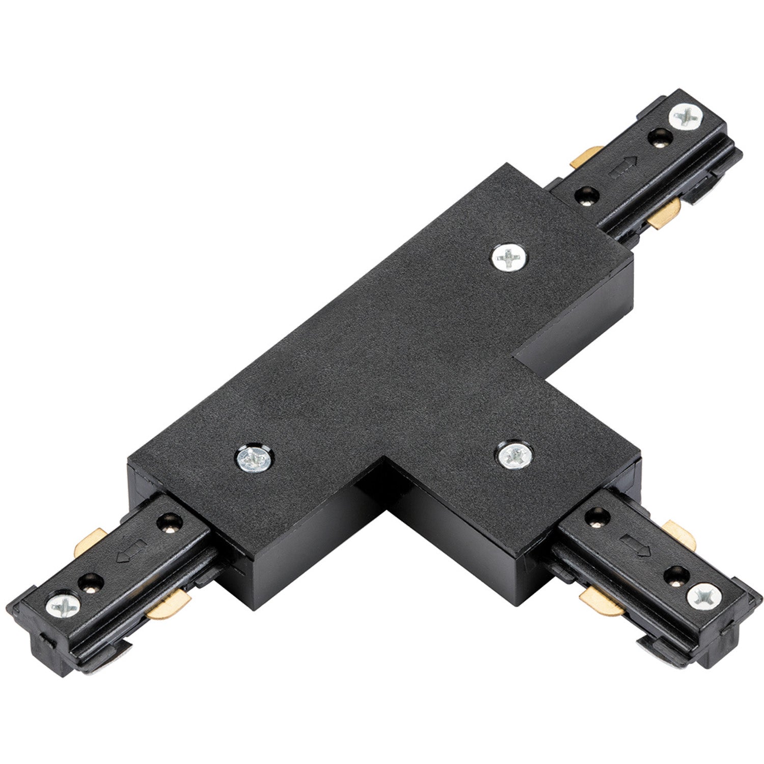 Loops Commercial Track Lighting T-Connector - 180mm x 107mm - Black Pc Rail System