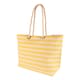 image 1 of Nicola Spring Large Striped Canvas Tote Beach Bag - 55cm x 36cm - Honeycomb | Yellow | Honeycomb