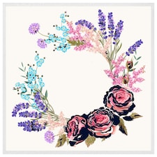 Beautiful reath (Picture Frame) White | S