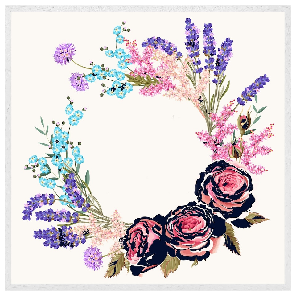 image 1 of Beautiful reath (Picture Frame) White | S