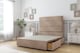 image 4 of Sloomy Texas Mink Naples Divan Bed Base No Drawers With 26 Inch Strutted Headboard | Brown | Mink | Double | 1