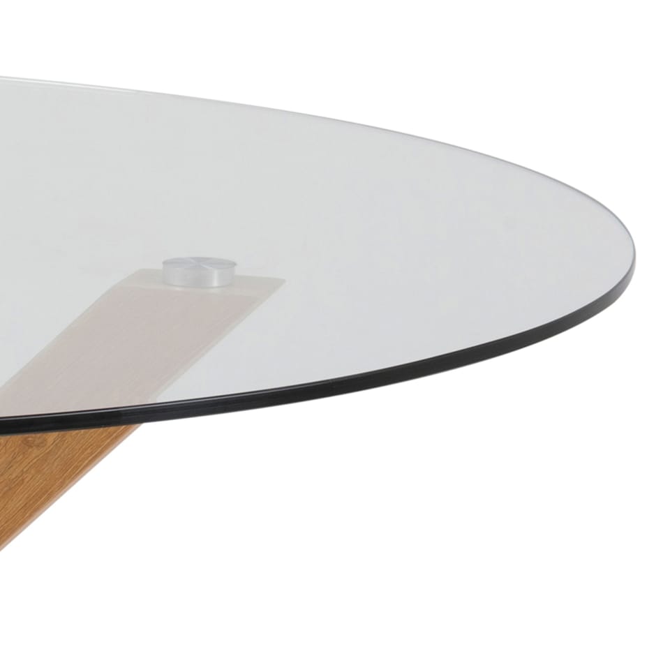 image 1 of Heaven Round Dining Table with Glass Top 119x75.5cm