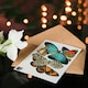 image 4 of Eugene Seguy Art Card Vintage Butterflies Blue and Orange