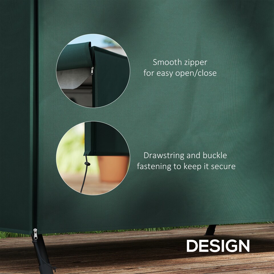 image 1 of Outsunny Garden Furniture Protector Patio Swing Chair Cover | Green | Deep Green