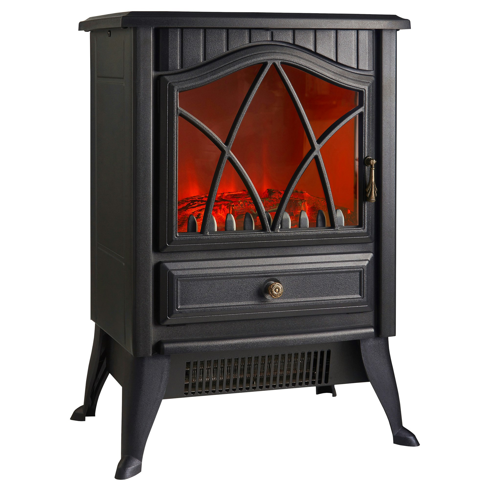 VonHaus Electric Stove Heater 1800W Black