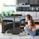image 9 of PawHut Portable Dog Pen for Puppies, Rabbits, Kittens, Guinea Pigs - Grey