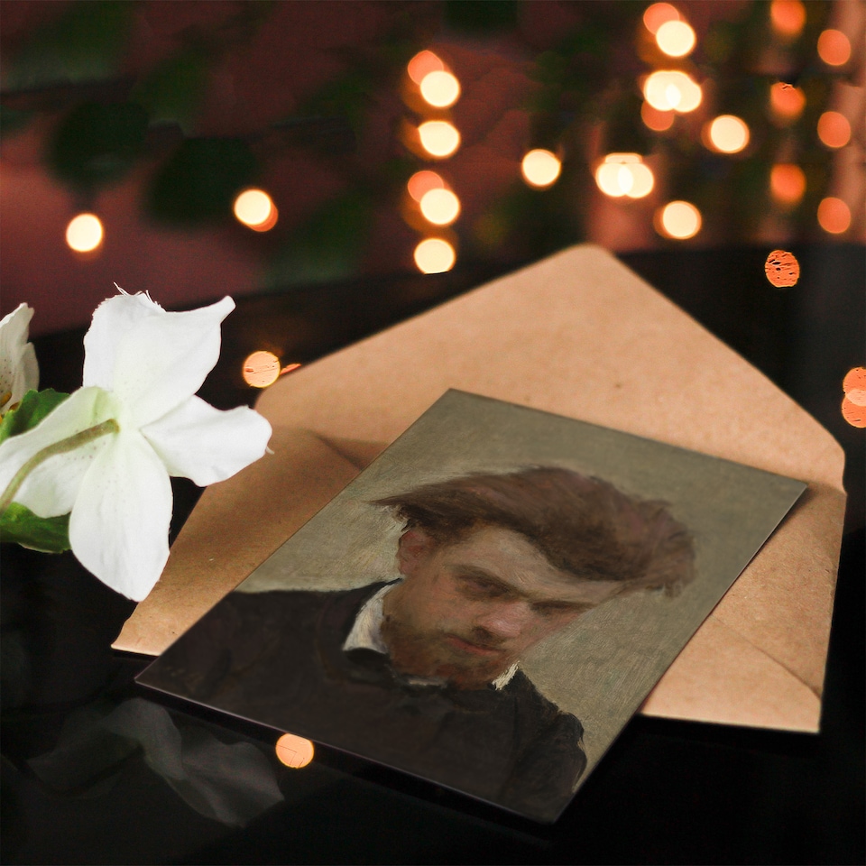 image 1 of Henri Fantin Latour Art Card Artist Self Portrait Painting