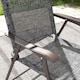 image 8 of Outsunny Folding Chairs Set of 2, Garden Chair with Armrest, Breathable Mesh Fabric Seat, Camping Sports Chairs for Adults, Grey