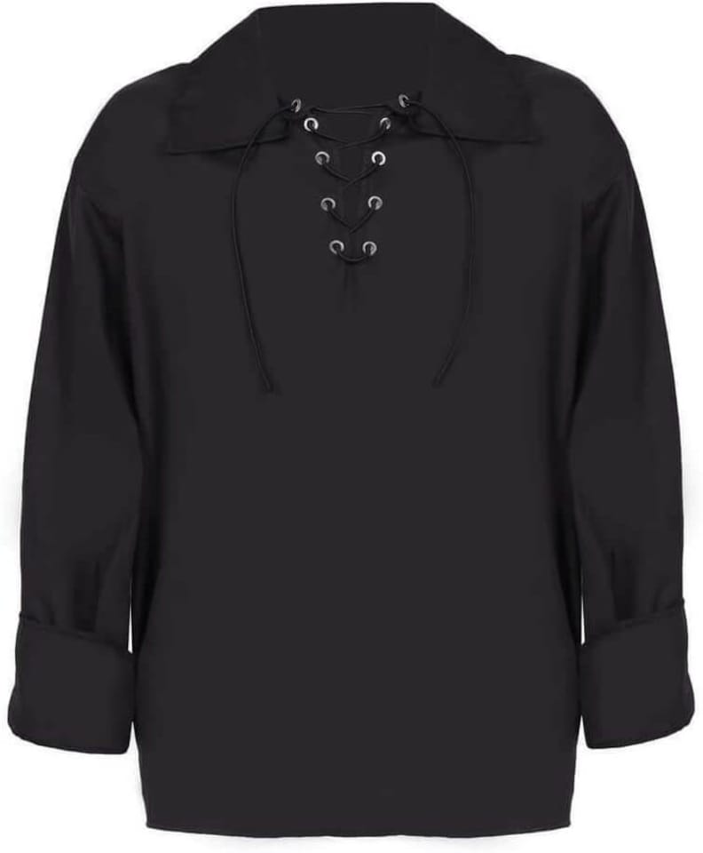 image 1 of Black Gothic Shirt | Black | S
