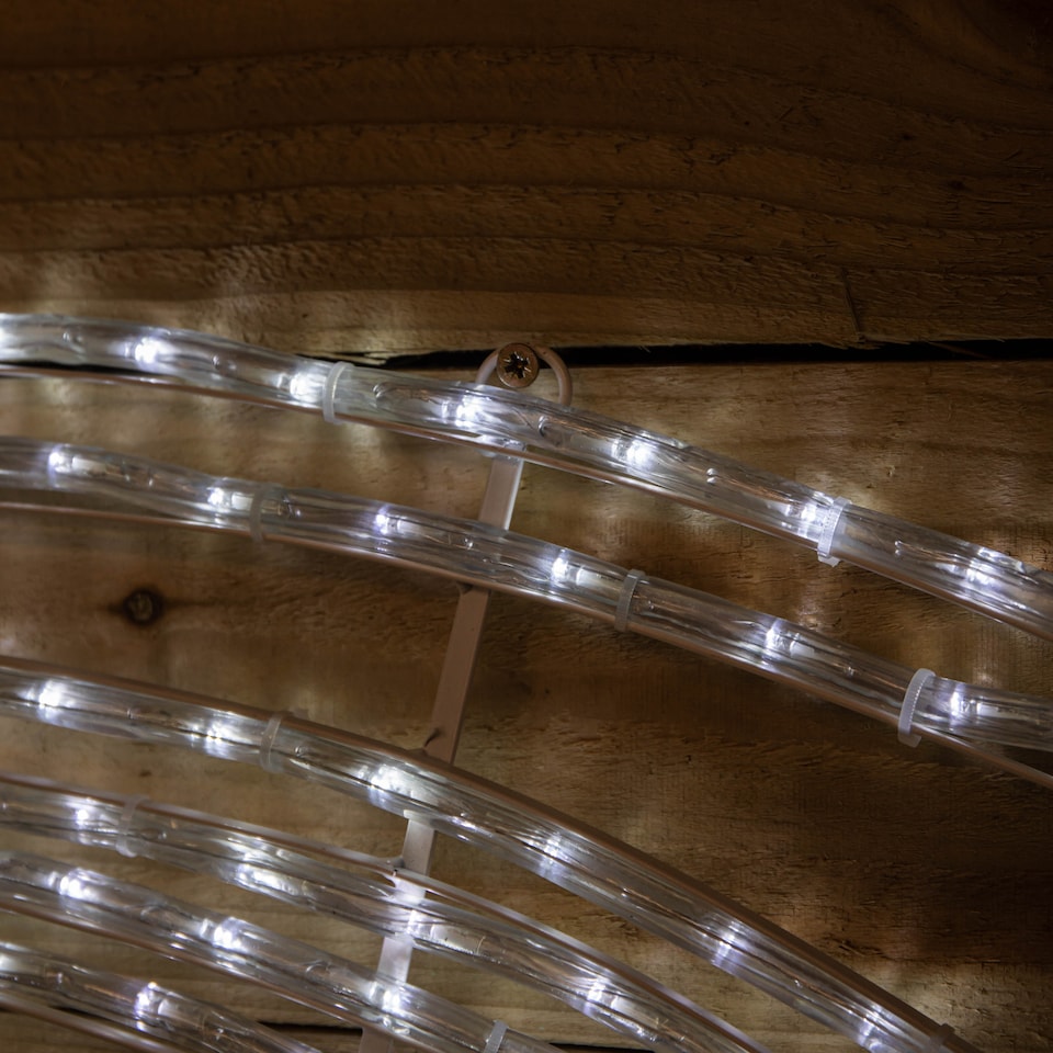 image 1 of 118cm x 46cm Light up Hanging Christmas Star Rope Light with White LEDs
