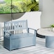 image 8 of Outsunny 2 Seater Wood Garden Storage Bench Outdoor Storage Box Grey 