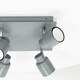 image 2 of ValueLights Benton Grey IP44 Square Bathroom Ceiling Light Grey