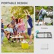 image 3 of Outsunny 3ft Folding Camping Table with 2 Adjustable Height 