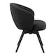 image 3 of Darlene Dining Chair with Armrest and Swivel Function in Black