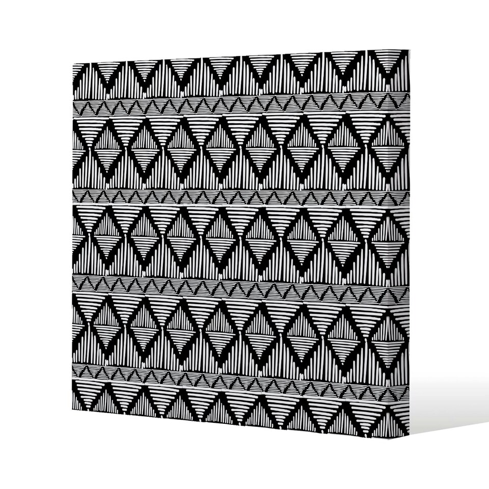 image 1 of Geometric Line Pattern (Canvas Print) 90 x 90 x 4cm