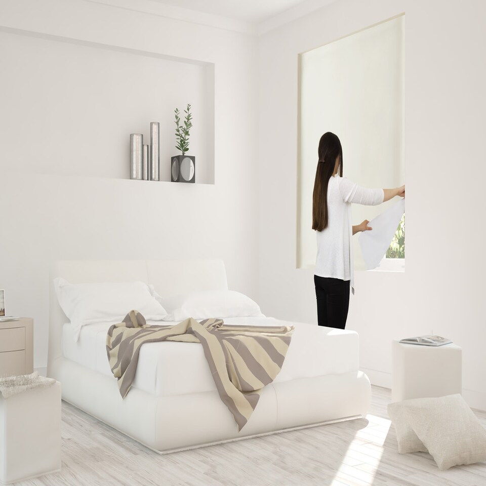 image 1 of Easyblinds easynight premium blackout blind, Cream, complete blackout, self-adhesive attachments, cut to size,shape up to 100x135cm | Cream | Cream | Not provided | 1