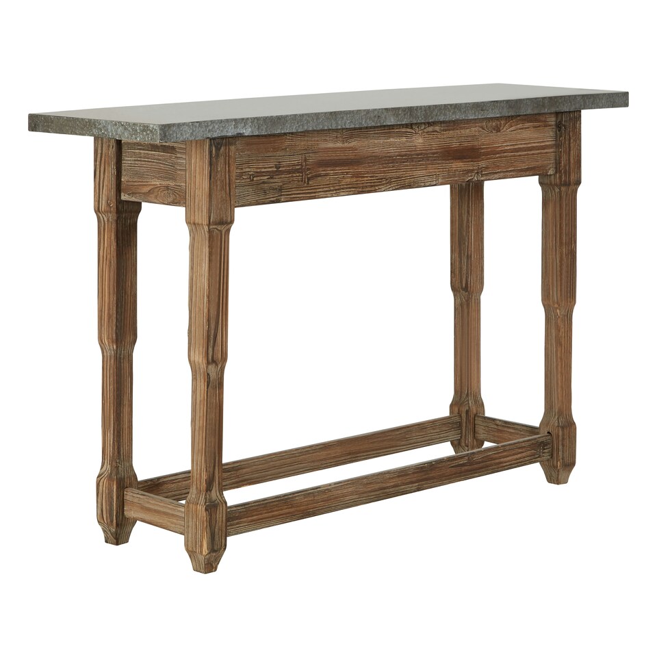 image 1 of Interiors By Premier Rustic Antique Design Console Table, Sturdy Build Hallway Table, Decorative Surface Modern Console Table Brown