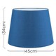 image 3 of ValueLights Aspen Blue Floor Lamp Shade