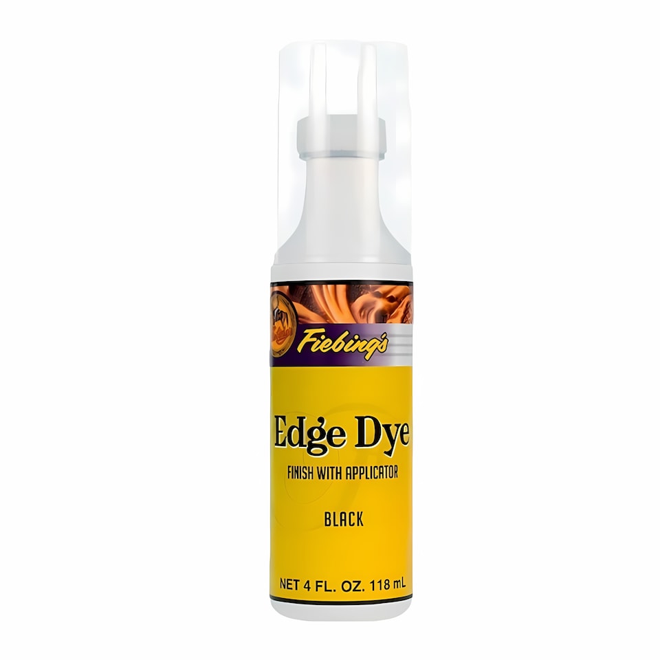 image 1 of Fiebing's Black Edge Dye Finish - Professional Colour with Applicator 4oz | Black