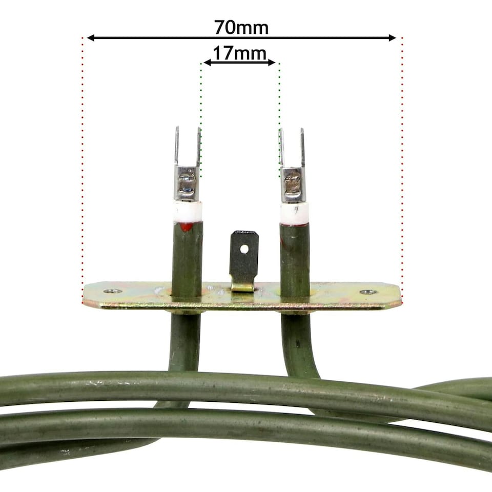 image 1 of SPARES2GO 3 Turn Heater Element compatible with Caple Fan Oven Cooker (2500W, 230v)