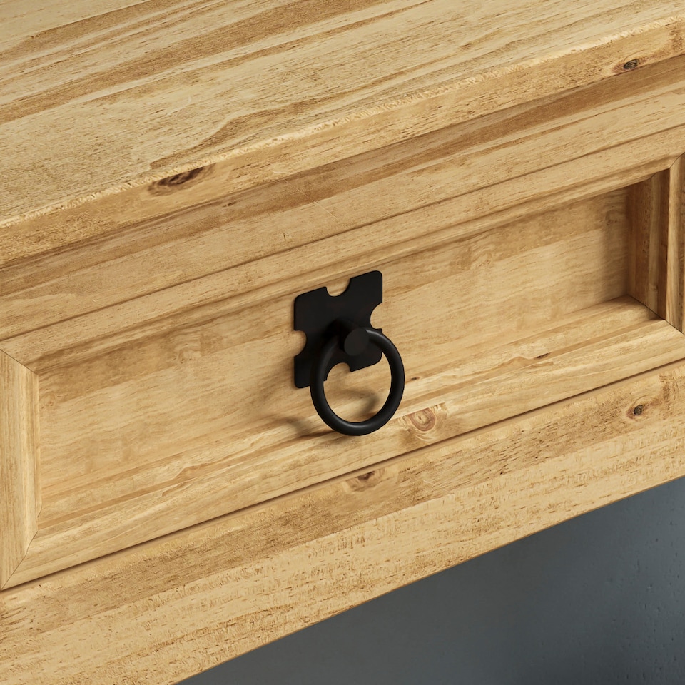 image 1 of Vida Designs Corona 3 Drawer Console Table With Shelf, Solid Pine Wood