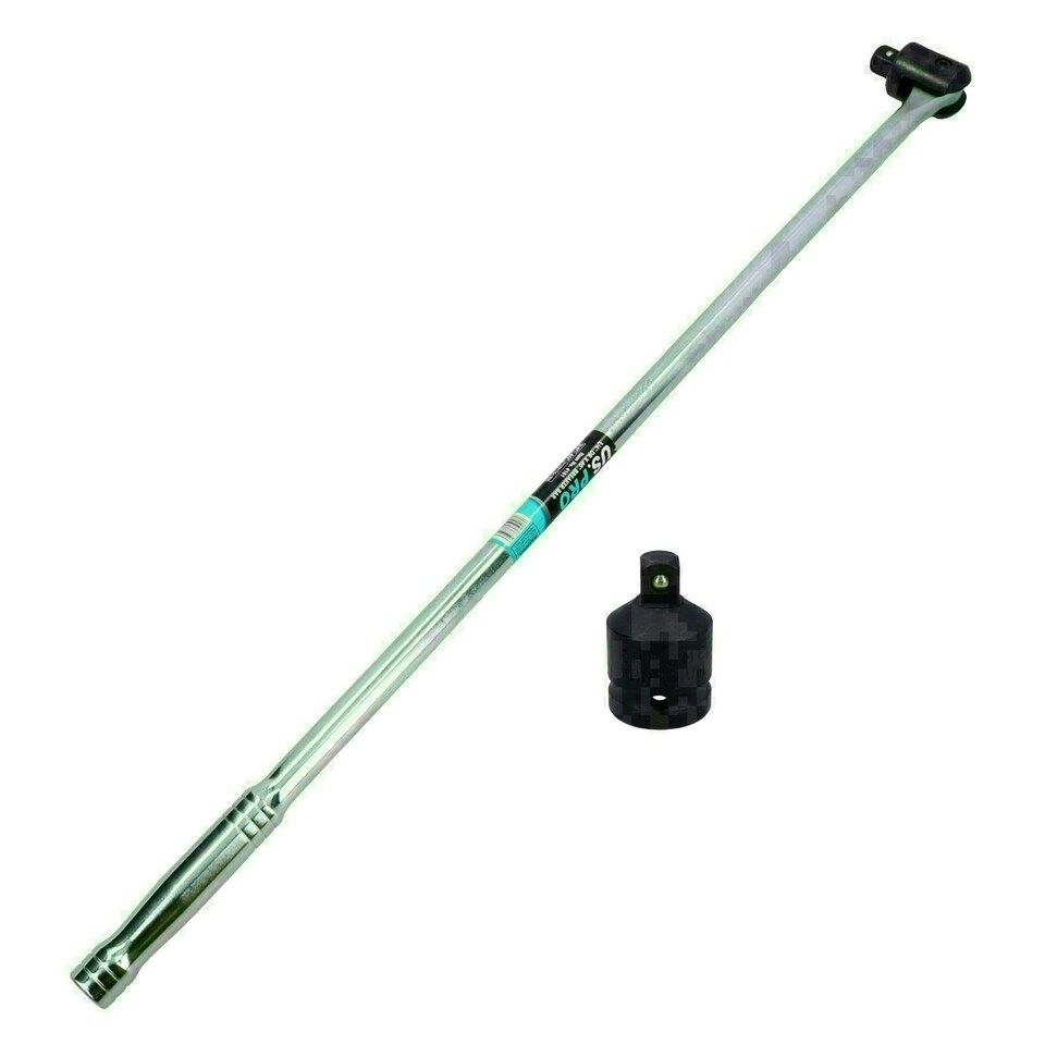 image 1 of 3/4" Drive Breaker Power Bar 40" Long Knuckle with 1/2" Drive Socket Adapter