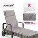 image 5 of Sun Lounger Cassis - 6-step adjustable backrest, removable headrest, with wheels | Grey | grey | 1