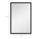 image 7 of HOMCOM 60x40cm Wall Bathroom Mirror for Home Decor, Vanity Mirror, Black